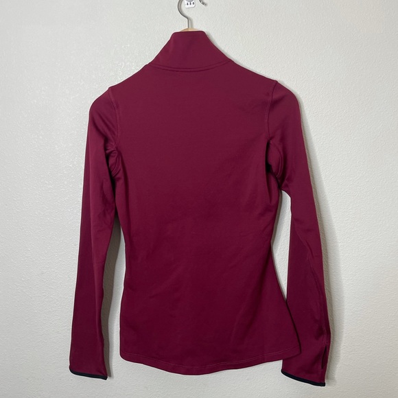 Nike Dri Fit Top Jacket Ladies XS 1/4 Zip Mock Neck Long Sleeve Thumb Holes - Picture 5 of 7